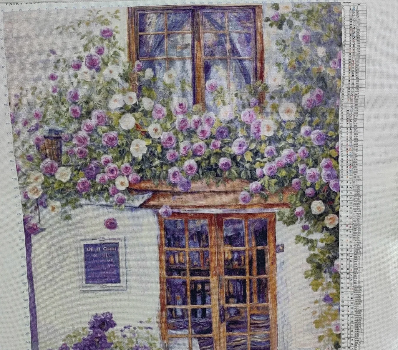 Street flowers 14CT 16CT Printed On Canvas Cross Stitch DIY Set Chinese Pattern Kit Home Needlework Embroidery 119 Colors