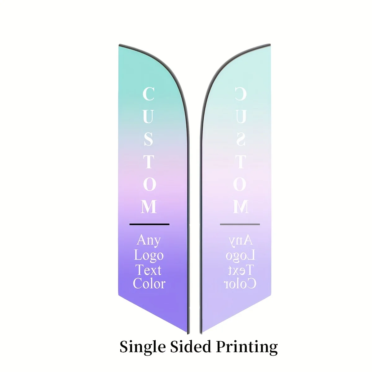

Custom Single Sided Polyester Feather Knife Flags - Durable Flag Banner with Logo Text for Outdoor Events, Promotions