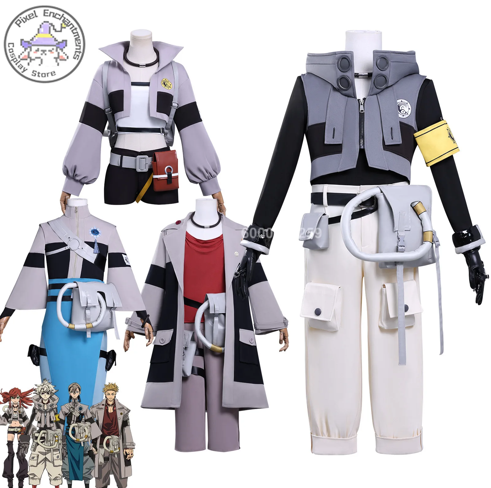 

Manga Cosplay Costume Anime Zanka/Engi/Luther/Liglaze Role Playing Clothes Outfit for Men Women Comic Con Halloween Party Suits