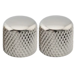 Musiclily Pro Fine 24 Splines Steel Dome Push-on Control Knob 18mm for USA Made Guitar Bass Potentiometers (Set of 2)