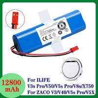 New 14.4V 12800Mah 18650 Lithium Battery for ILIFE V3s Pro, V50, V5s Pro, V8s, X750 Robot Vacuum Cleaner Battery Accessories