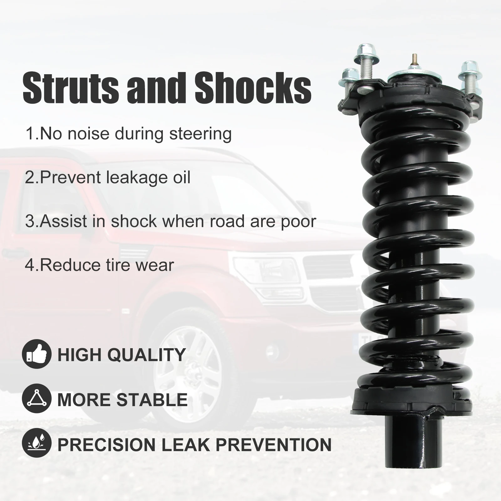 الدعامات الأمامية والصدمات الخلفية لـ 07-11 دودج نيترو 02-12   جيب ليبرتي