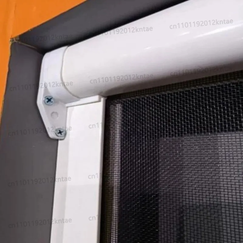 Anti-mosquito invisible screen window aluminum alloy reel telescopic upper and lower plastic steel broken bridge aluminum