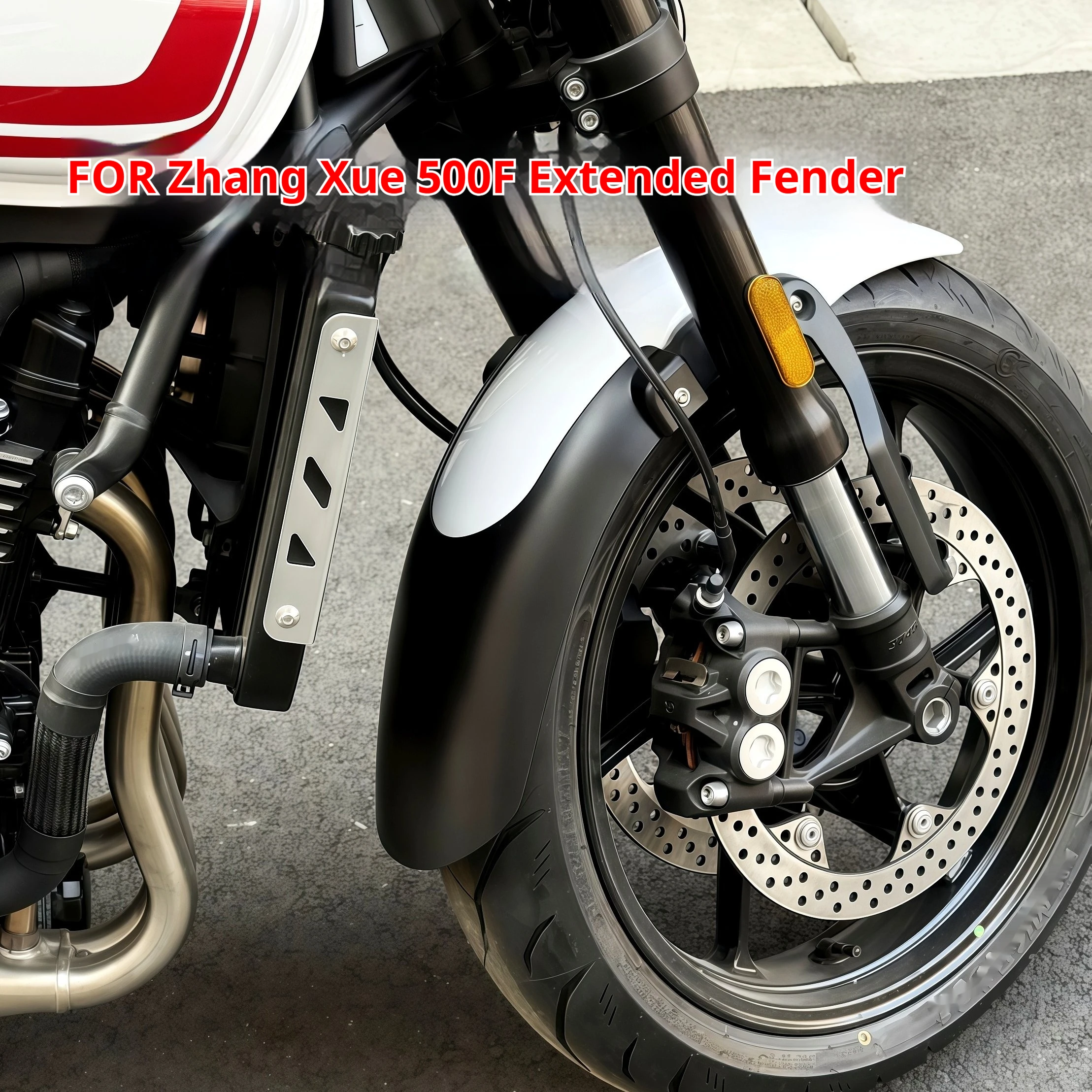 For Zhang Xue 500F Extended Rear Fender Mudguard Wrap Around Splash Guard No-Drill Accesorios Moto