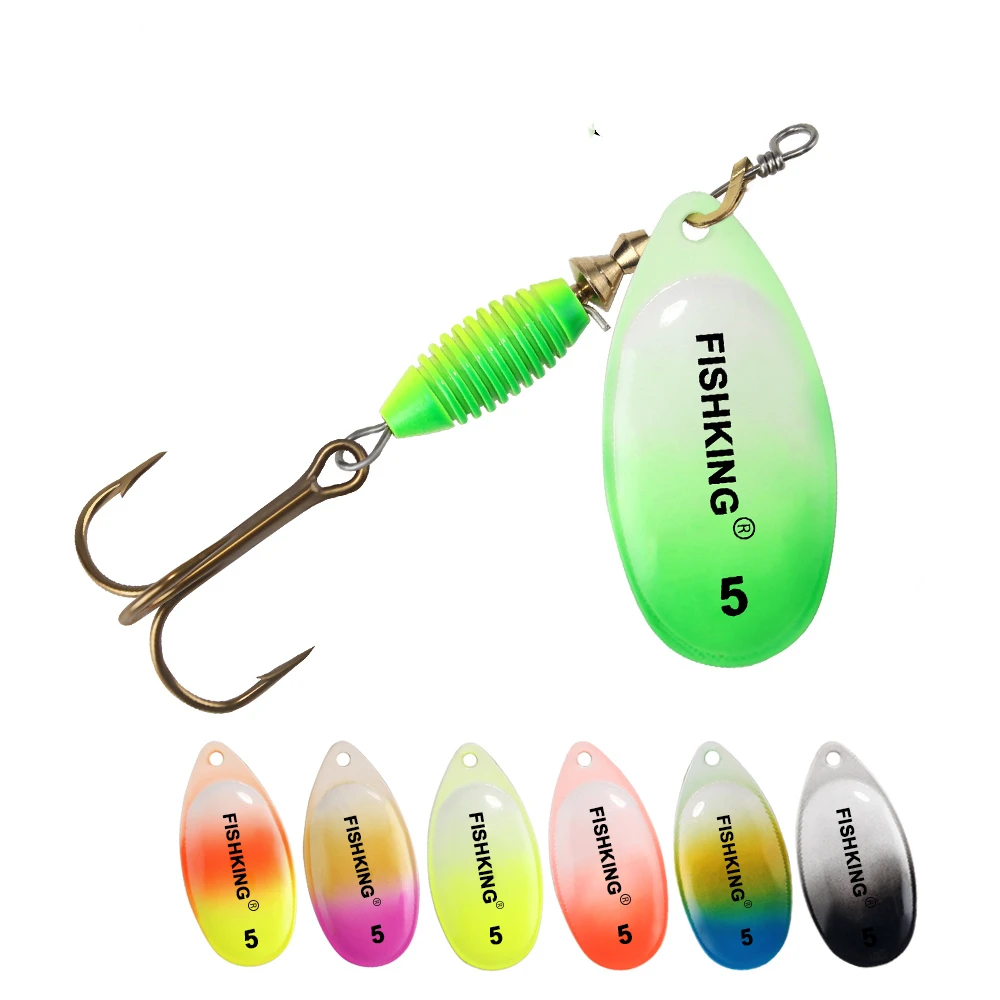 Spinner Bait Fishing Lure 4g 4.8g 7g 10g 14g Metal Hard Artificial Baits Fishing Lures With Treble Hook Tackle For Pike Bass