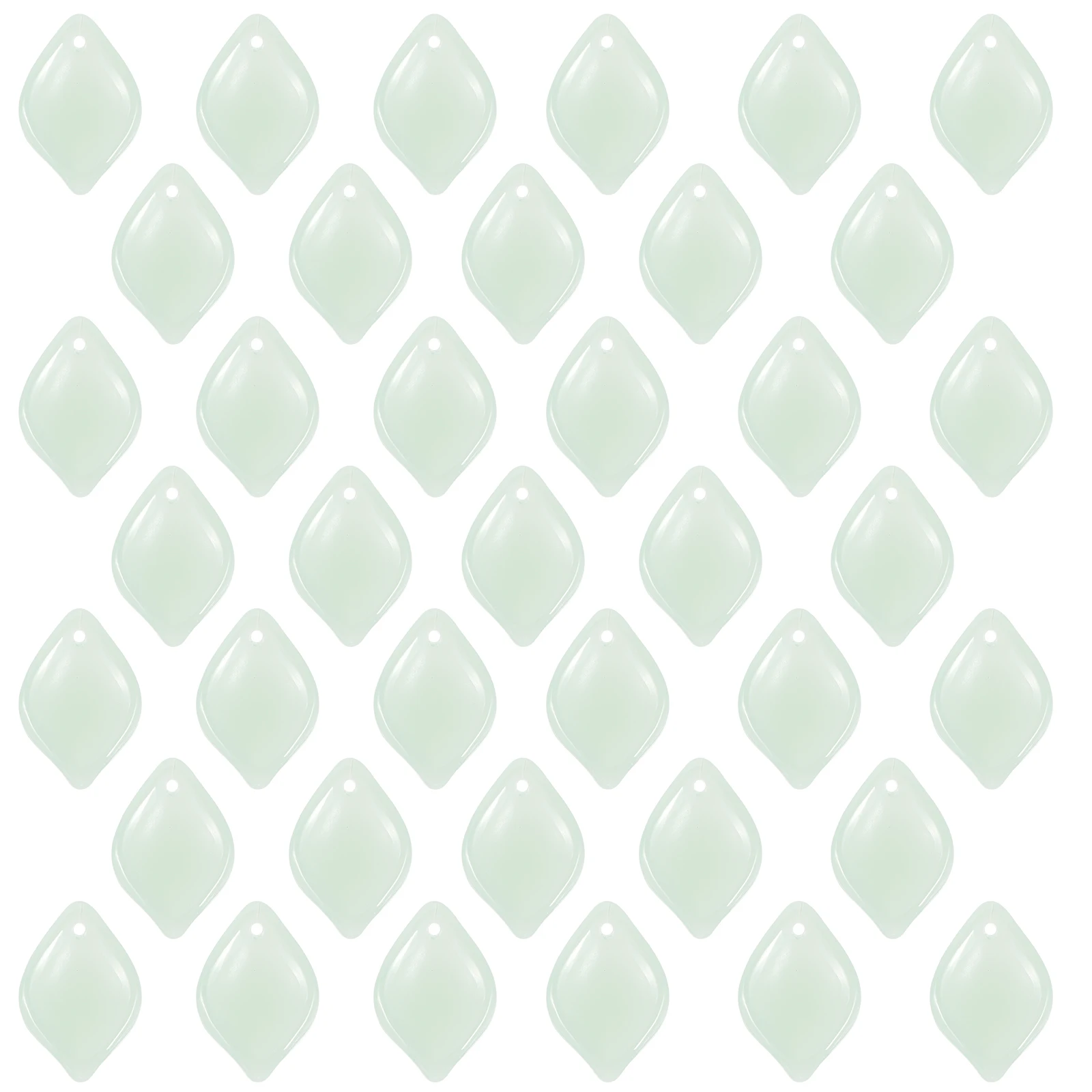 

100 Pcs Flower Petals Hairpin Material Charms for Earrings Small Necklace Acrylic Jewelry Making Necklaces Green