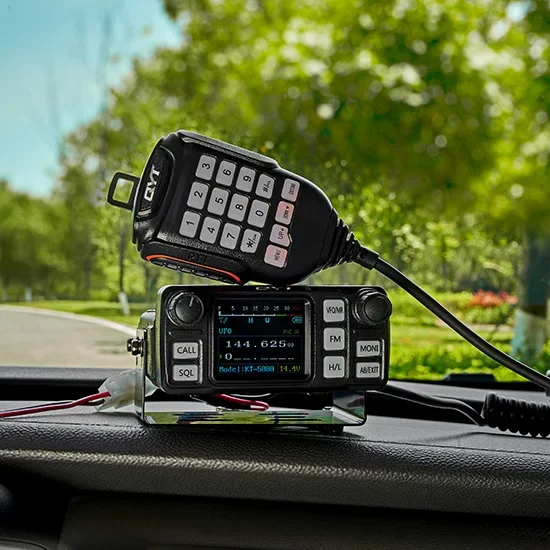 

KT-5000 Mini Vhf Uhf Detachable Front Panel 25w Long Range Dual Band Mobile Radio 20km