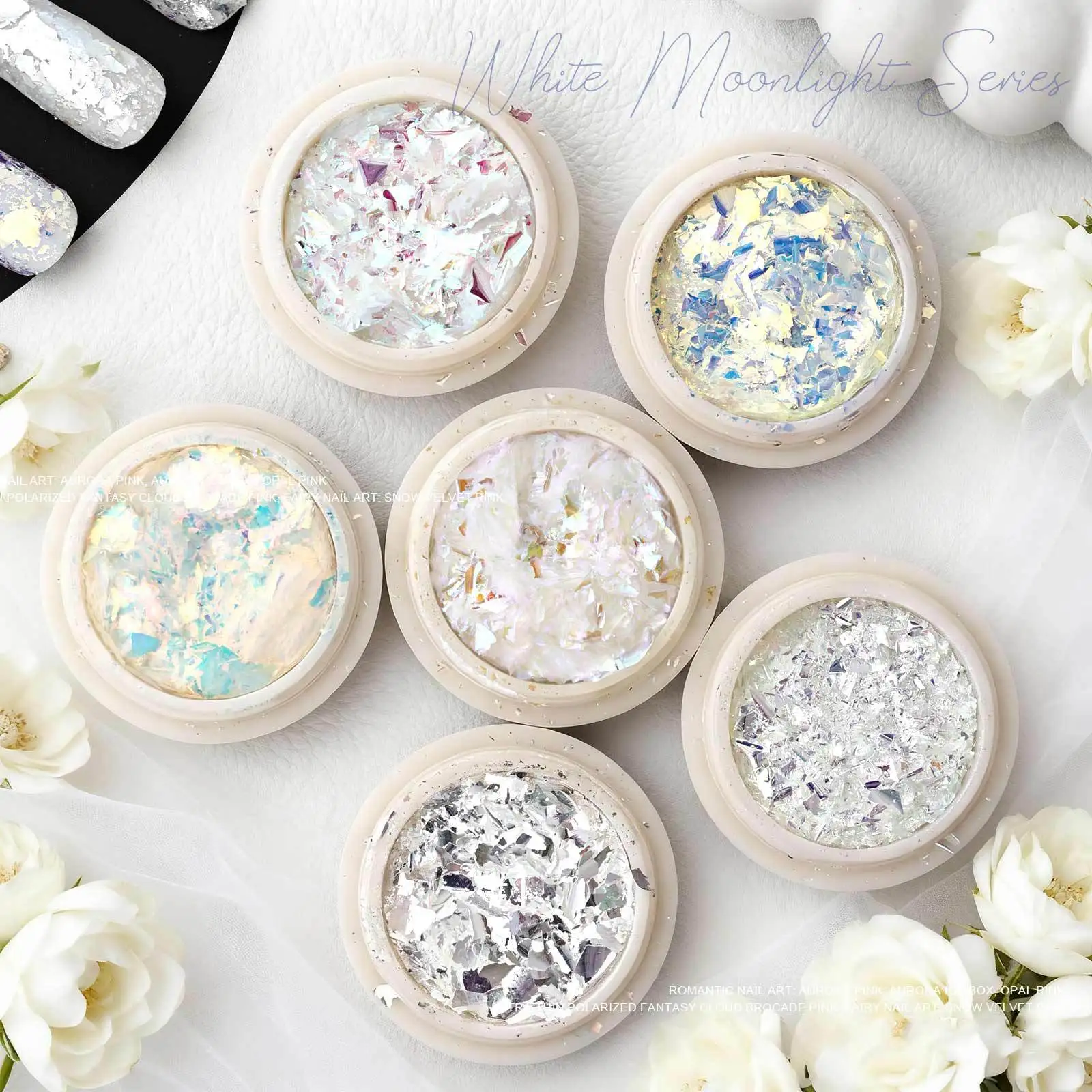 

Голографическая пудра для ногтей, сверкающие бархатные блестки ледяных кристаллов, хлопья фольги для ногтей Авроры для маникюра, товары для рукоделия