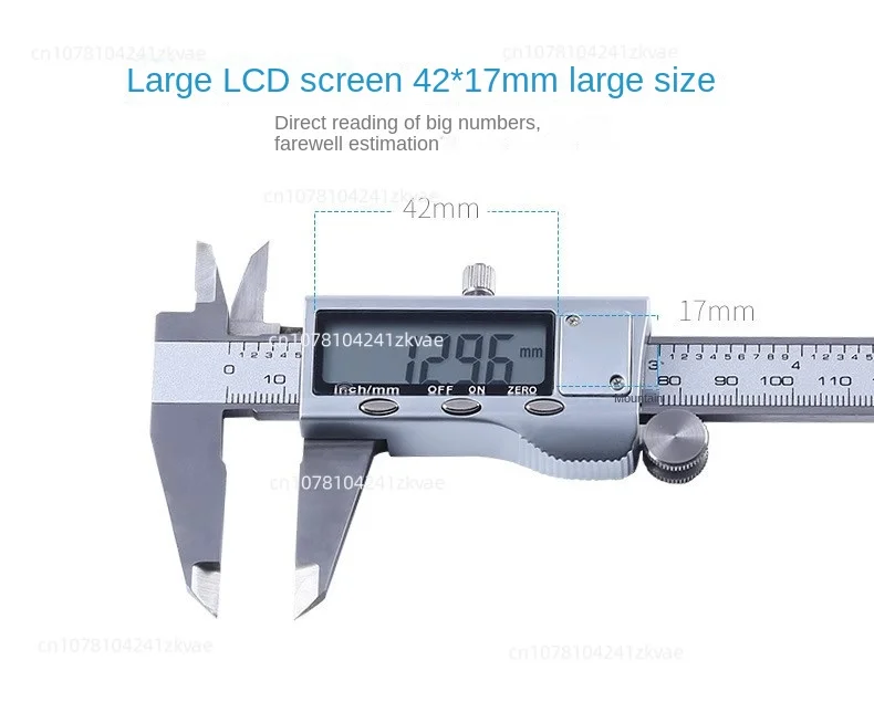 Vernier electronic digital caliper, ultra large screen digital measurement, stainless steel high-precision industrial caliper