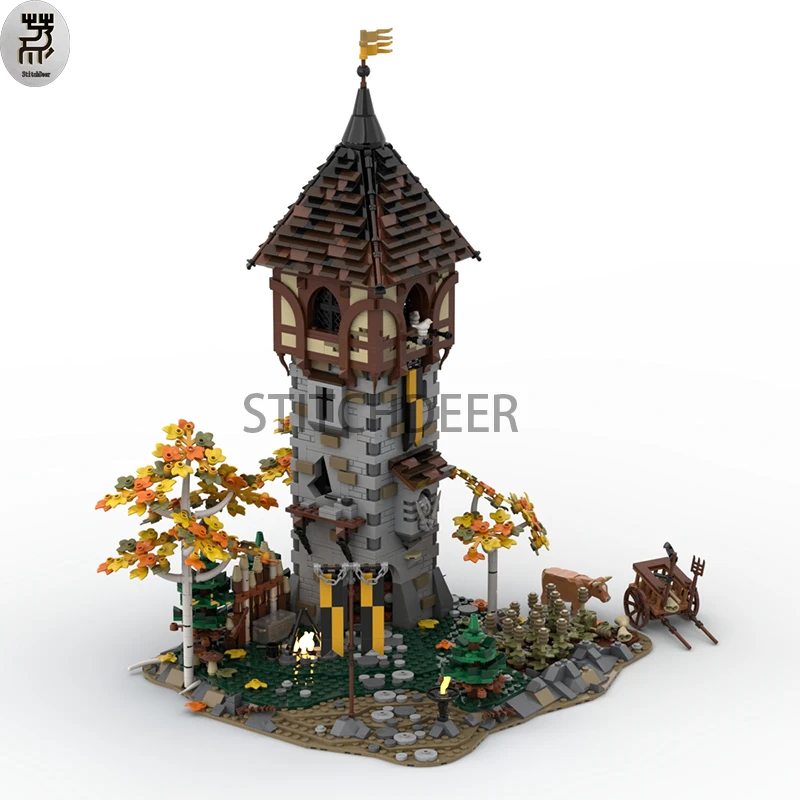 

StitchDeer 2735PCS MOC The Crows Nest Medieval Message Tower Building Blocks Modular Model Toy Brick DIY Assembling Holiday Gift