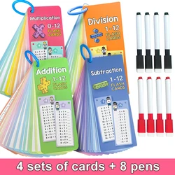 Montessori Maths Table Cards Set Educational Math Flashcards Self Check Learning Aids Elementary School Teacher Teaching Aids