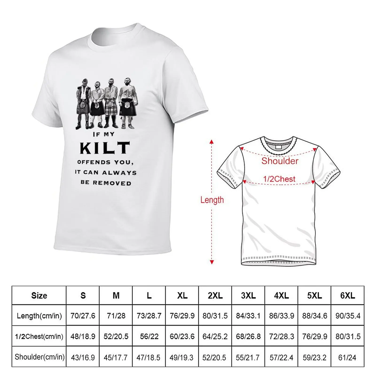 Scottish men in kilt - If my kilt offends you i can always remove it T-Shirt Minimalist Graphic Tee Shirt