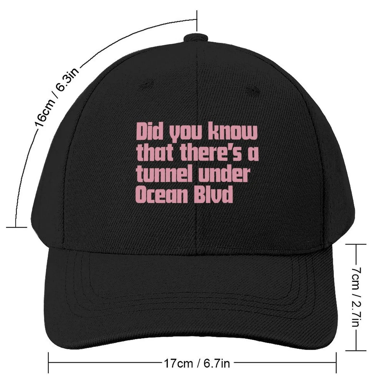 Did you know that there’s a tunnel under Ocean Blvd - Lana Del Rey Baseball Cap New Hat Streetwear Ladies Men's