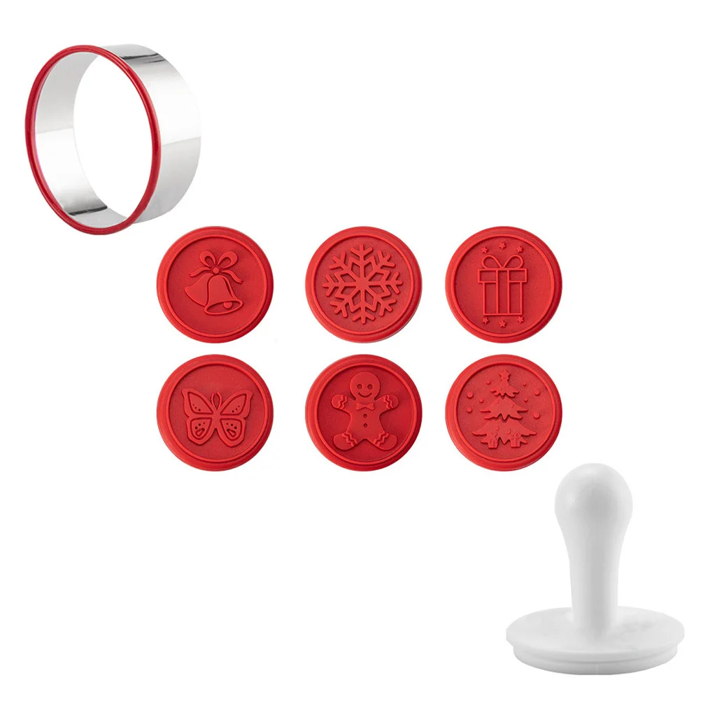 1 مجموعة 1 مجموعة قابلة لإعادة الاستخدام سيليكون كوكي ختم عيد الميلاد البسكويت قالب غير عصا الخبز أداة ل الكوكيز فندان الشوكولاته المطبخ