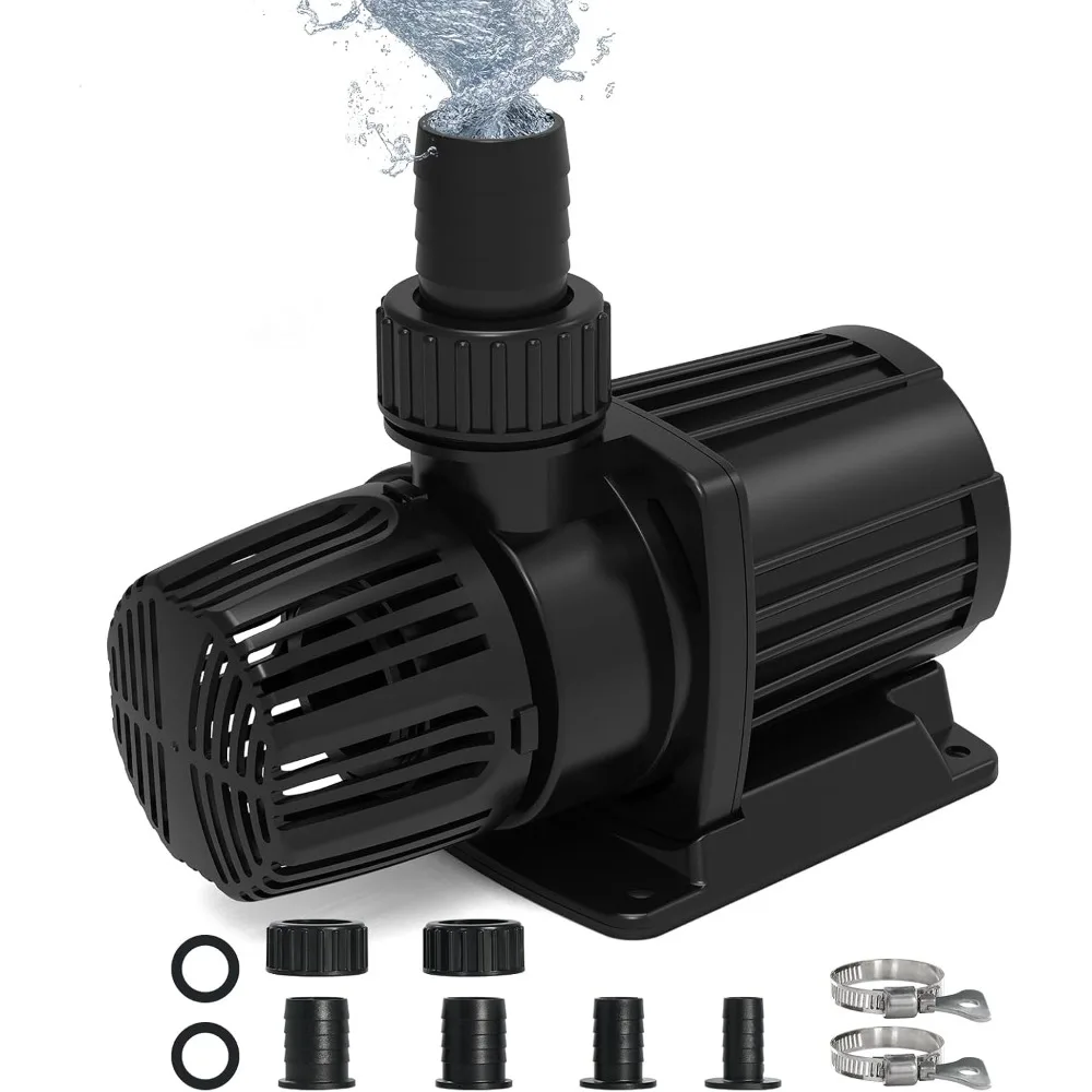 1587 GPH Submersible Water Pump, 55W Pond Pump with 16.5FT. Lift Height for Koi Pond Pool, Waterfall, Fish Tank, Aquarium