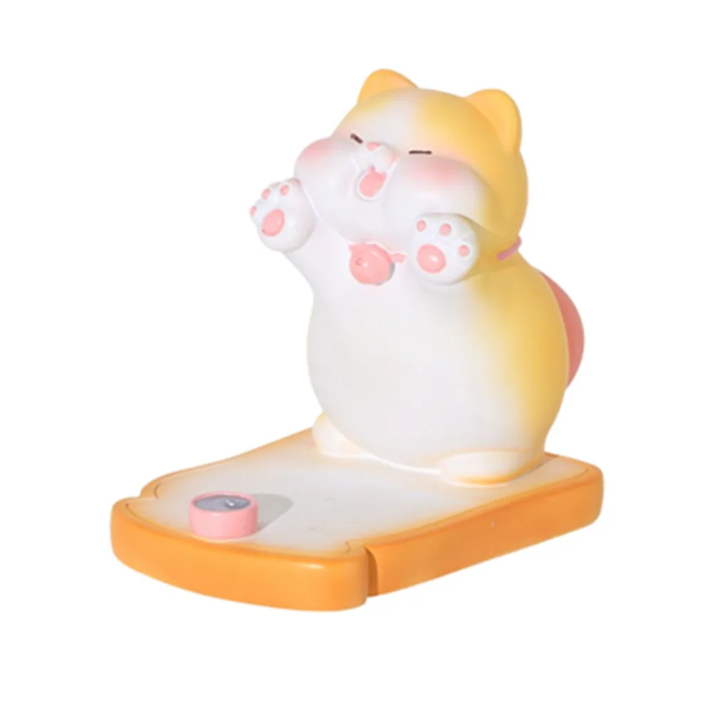 Portable Resin Cat Phone Holder Small 2.36x3.54x3.27in Mobile Phone Holder Portable Mini Phone Stand Bedroom 3