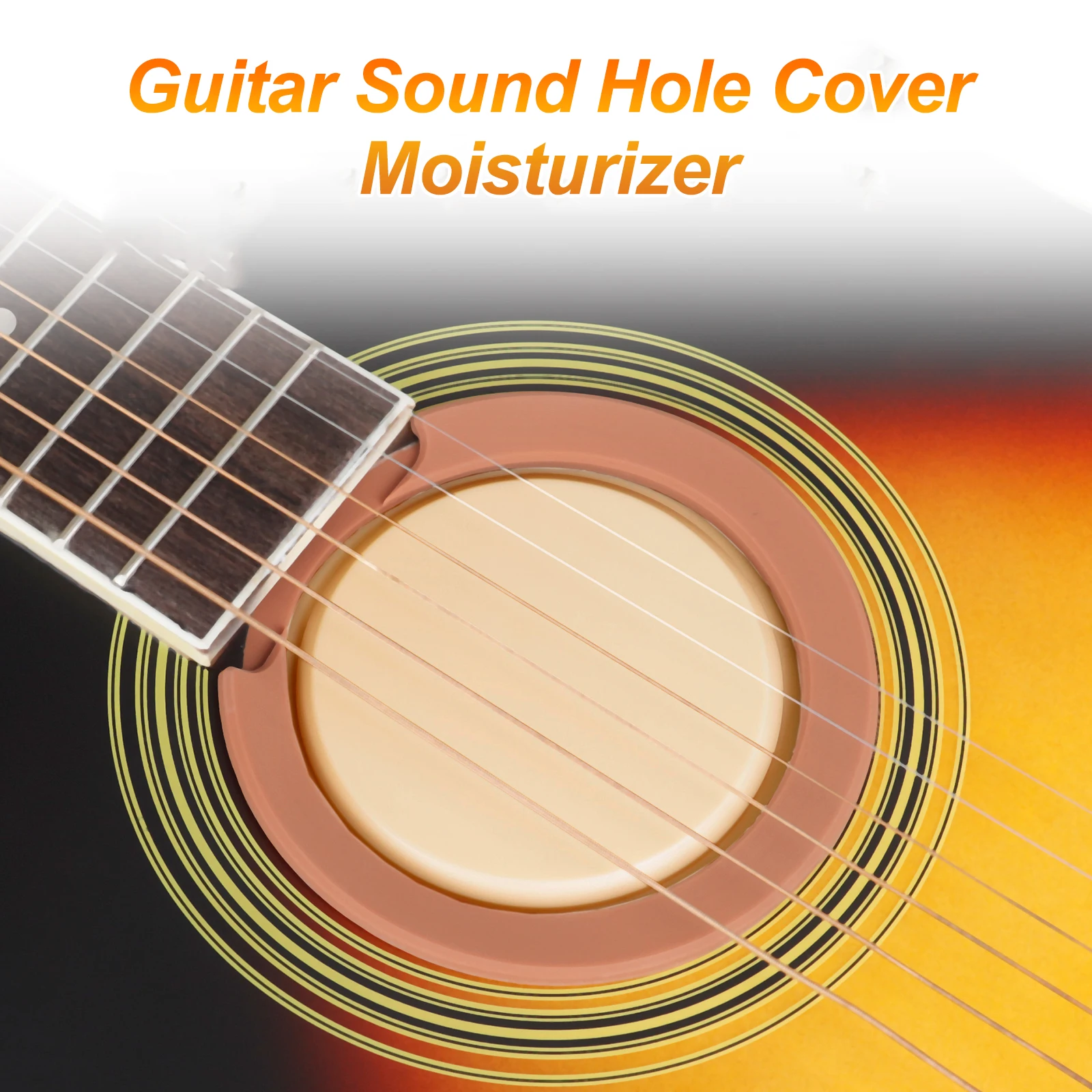 Guitar Sound Hole Cover Moisturizer with Built-in Sponge Guitar Soundhole Humidifier with Mouldproof Natural Wood Pulp Sponges