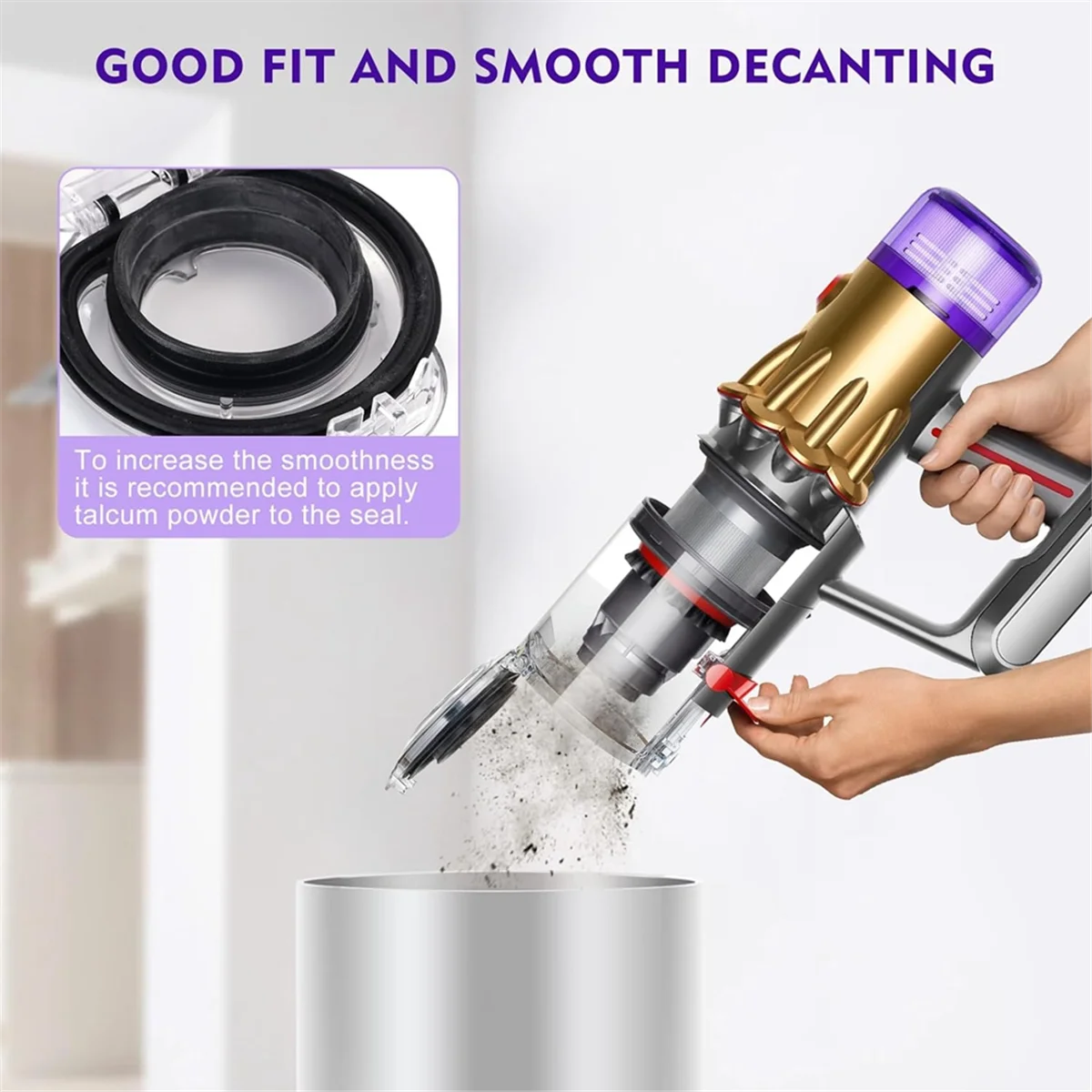 Contenitore per la polvere HOT per Dyson V12 SV18 SV20 Detect Slim/V10 Parti di fissaggio per contenitore per aspirapolvere digitale sottile, codice articolo. 965272 -01