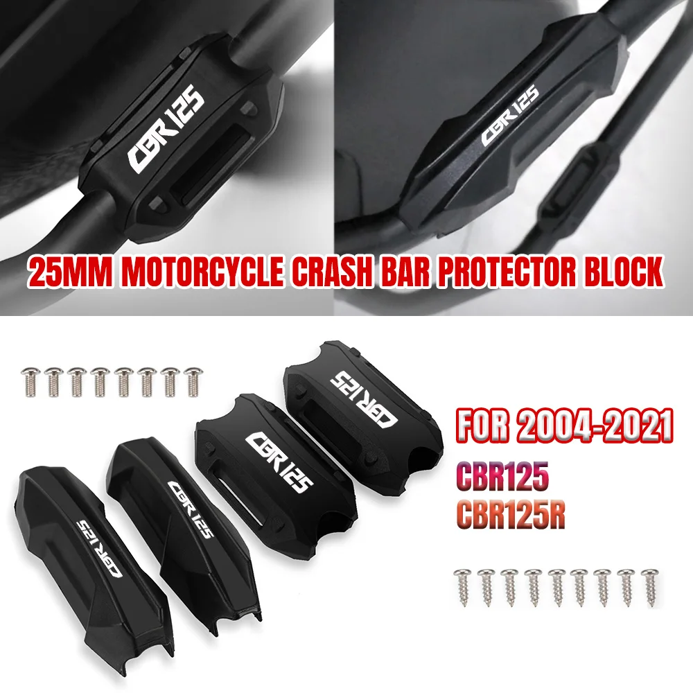 

Motorcycle Bumper Engine Guard 25MM Protection Block Crash Bar Decorative FOR HONDA CBR125 CBR 125 CBR125R CBR 125R 2004-2021