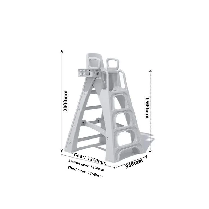 Swimming pool ABS plastic stairs, swimming pool household table referee chair, all-plastic staircase swimming  life-saving chair