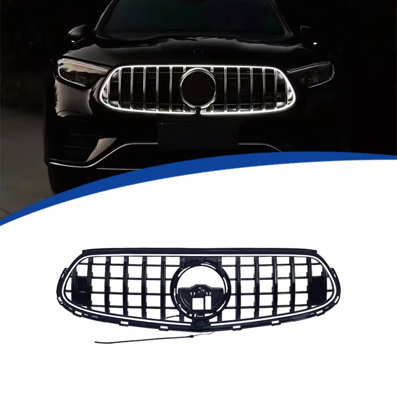 For 2023-2026 Mercedes GLC Sport X254, GT Style LED Illuminated Grille, Aftermarket Direct Fit Replacement