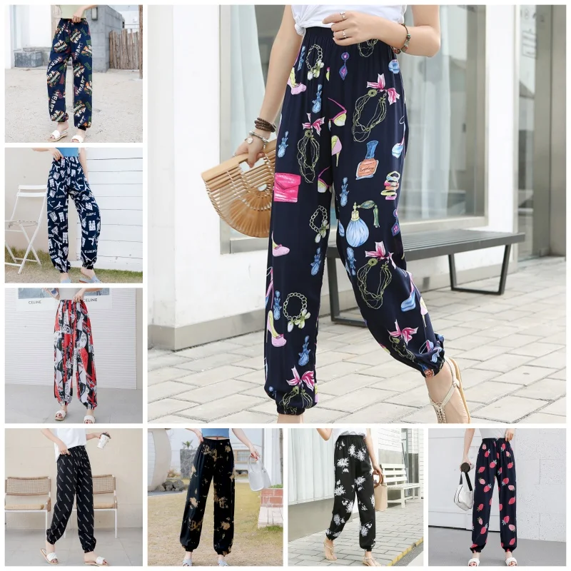 【LF】Adults Lantern Pants S-3XL Women Anti-Mosquito Trousers Casual Long Loose Boho Style Pants for Spring Summer