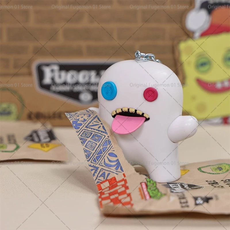 Figurine Fuggler originale, jouets, boîte aveugle, dent de monstre laid, porte-clés bizarre à grands yeux, poupée, modèle de collection, pendentif de sac à dos