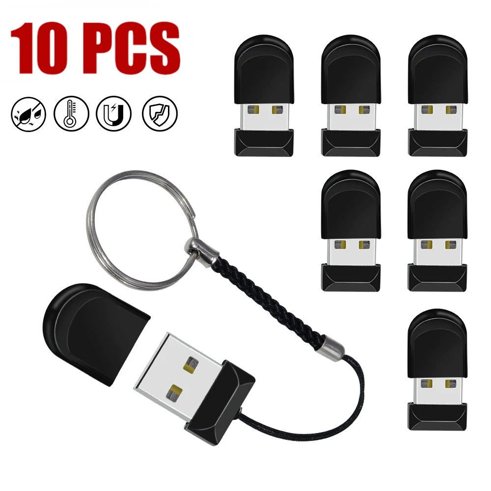 Newes 10PCS Mini USB Sticks 4GB Creative Memory Disk 16G High-Speed USB Flash Drive 64G Free Logo Gift U Stick Waterproof U Disk