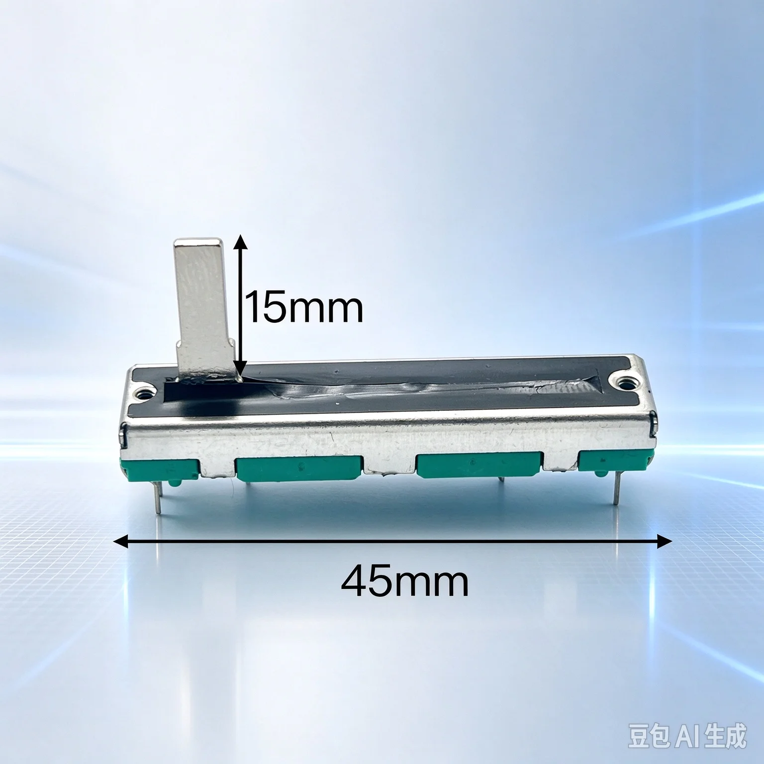 Sliding for Dual Linear Potentiometer 45mm B10K B20K B50K B100K 15mm Shaft  20pcs