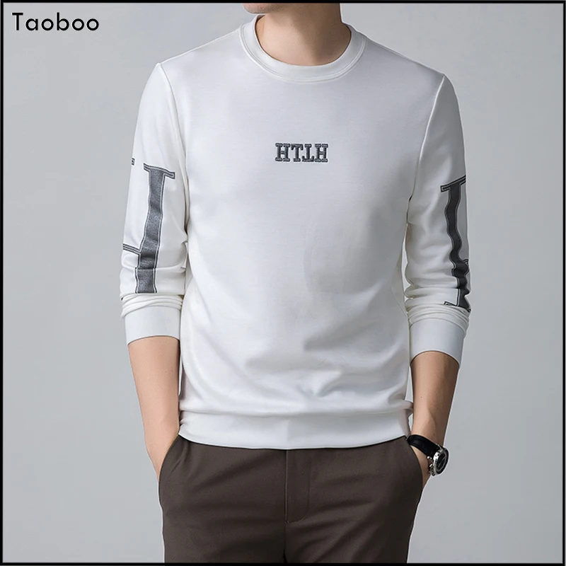 Taoboo Casual Men O-neck Sweatshirt 2022 Spring Solid Hip Hop Hoodies Classic Male Streetwear Pullovers Vintage Men's clothing