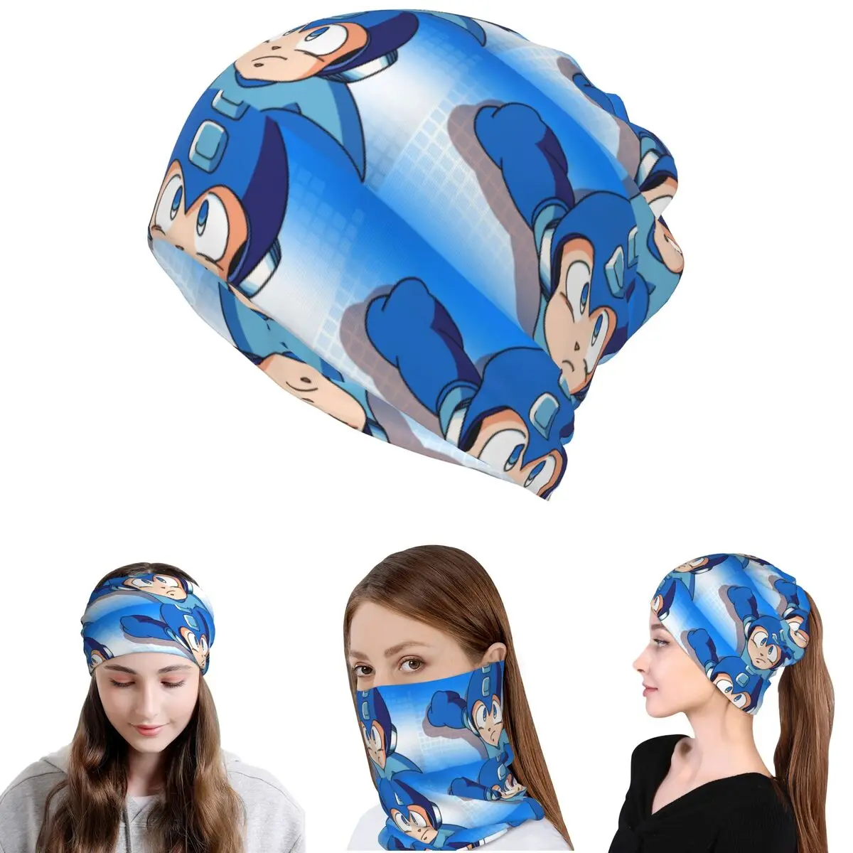 

Многофункциональная маска-бандана Megaman для мужчин и женщин, теплая маска для лица, шапка-бини, для всех сезонов
