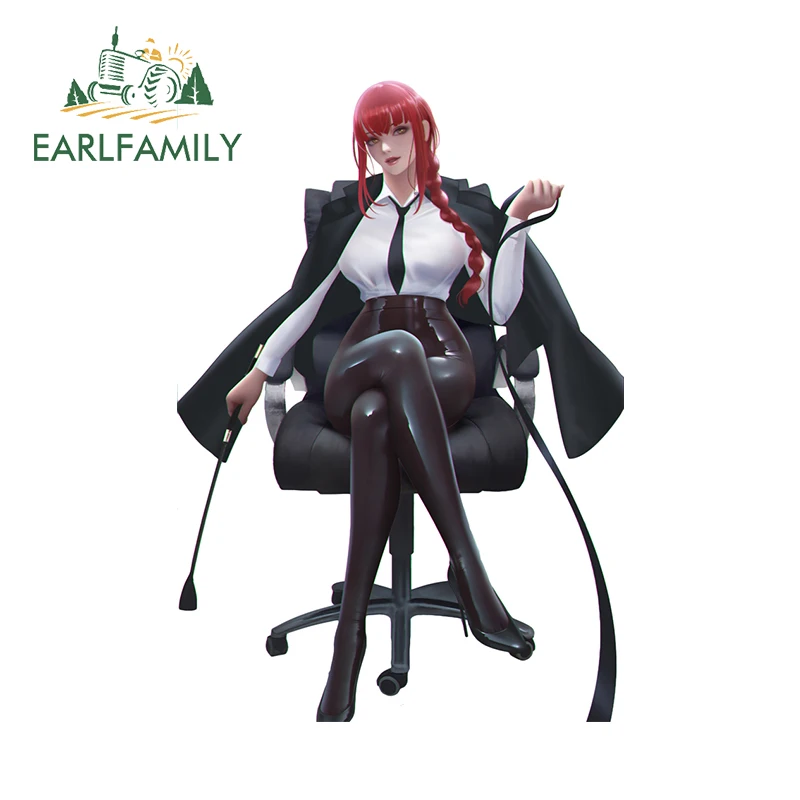 EARLFAMILY 13cm x 9cm Noble Makima Car Stickers Anime Personality Office Chair Laptop Decal Fashion Car Door Protector Decor