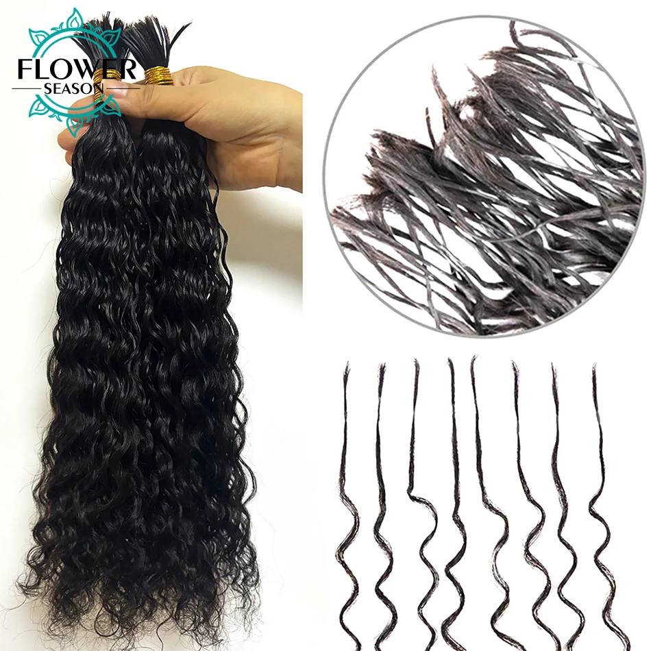 Pre-Divided Bulk Human Hair For Braiding Curly Double Drawn Bulk Hair Extensions Water-soluble vegetable Gum Human Hair Bulk