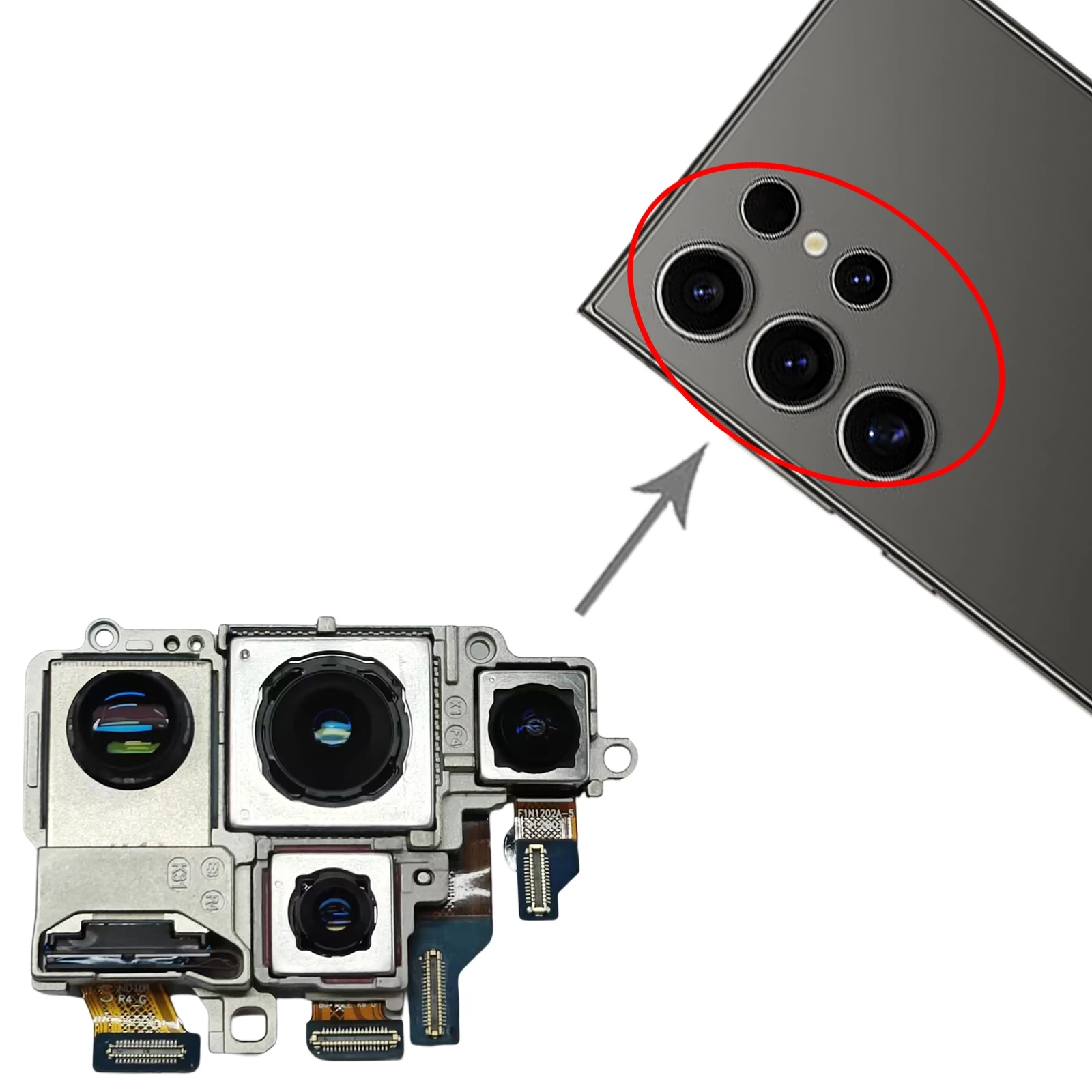 

For Samsung Galaxy S24 Ultra SM-S928 Camera Set (Telephoto + Periscope + Wide + Main Camera)