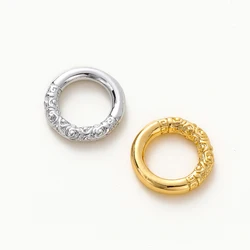 10Pcs/Lot 18K Gold Color Alloy Circle Shape Connectors for  Jewelry Making Necklace Supplies Diy Findings Accessories