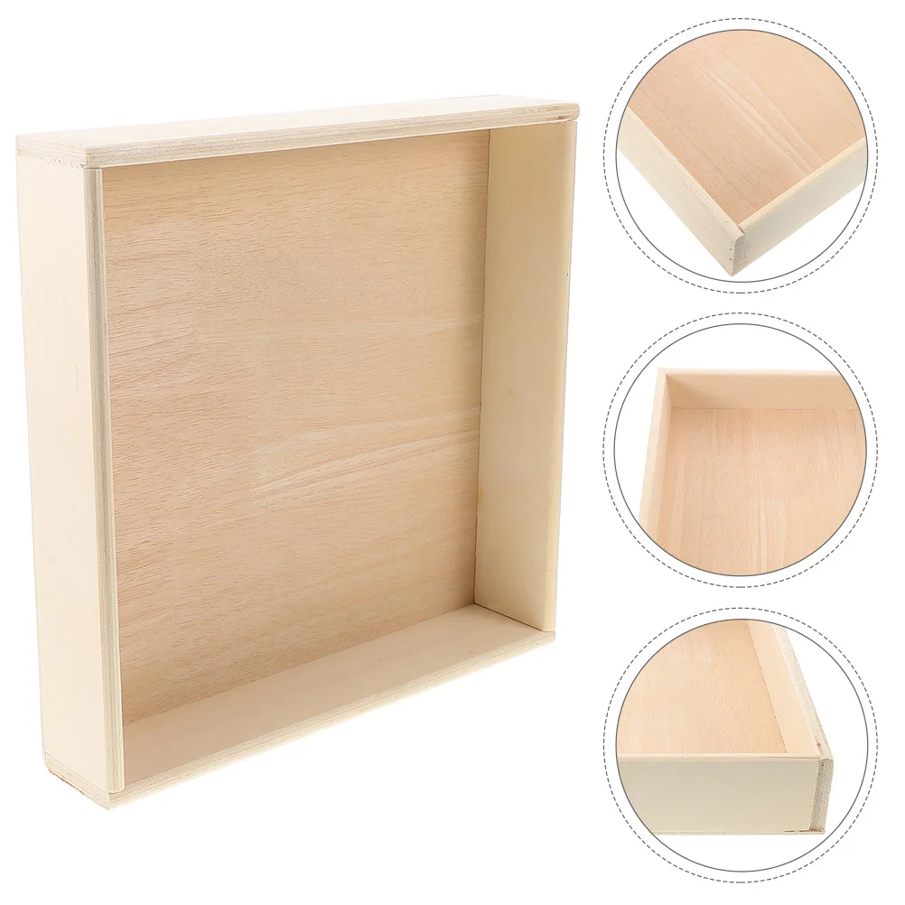 Wooden Desktop Square Sand Storage Box Montessori Tray Indoor Play Sandbox for Kids Small Spaces Sandbox for Kids