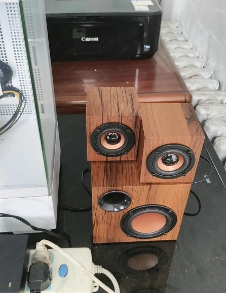 Wooden Computer Audio Subwoofer Home Notebook Overweight Bass Wired Desktop Audio Home Mobile Phone Audio