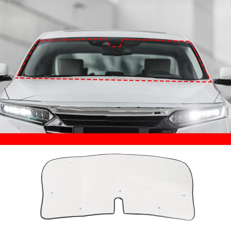 

For Honda Accord 2018-2022 Aluminum Foil Silver Car Front Windshield Sun Visor Sun Visor Interior Car Accessories