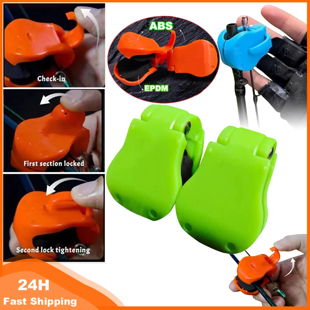 2 clip per canna da pesca ad attacco rapido, supporto con una sola mano, impugnatura sicura, organizer per canne d'acqua dolce in 2 pezzi