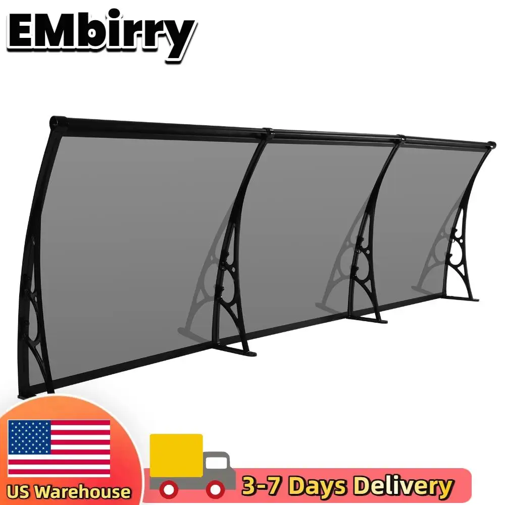 

Awning for Door Entrance Strong Load-Bearing Capacity Outdoor Awning Canopy with Drainage Sink for Rain Snow Sunlight Protection