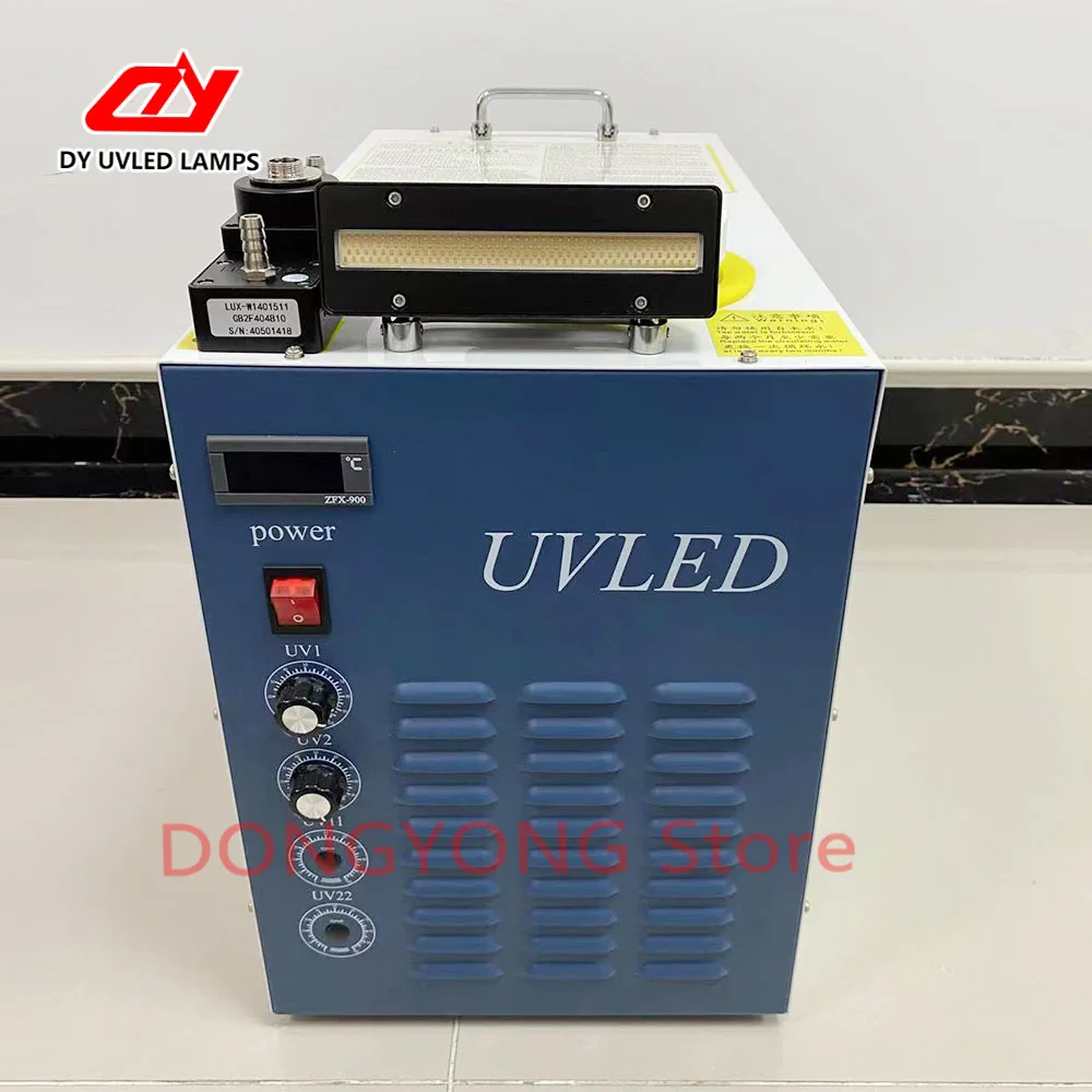 完全なセット 140*15 ミリメートル UV LED ランプチラー 1600 ワット UV プリンタランプインクジェット/フラット/シルクスクリーン印刷 395nm インク乾燥
