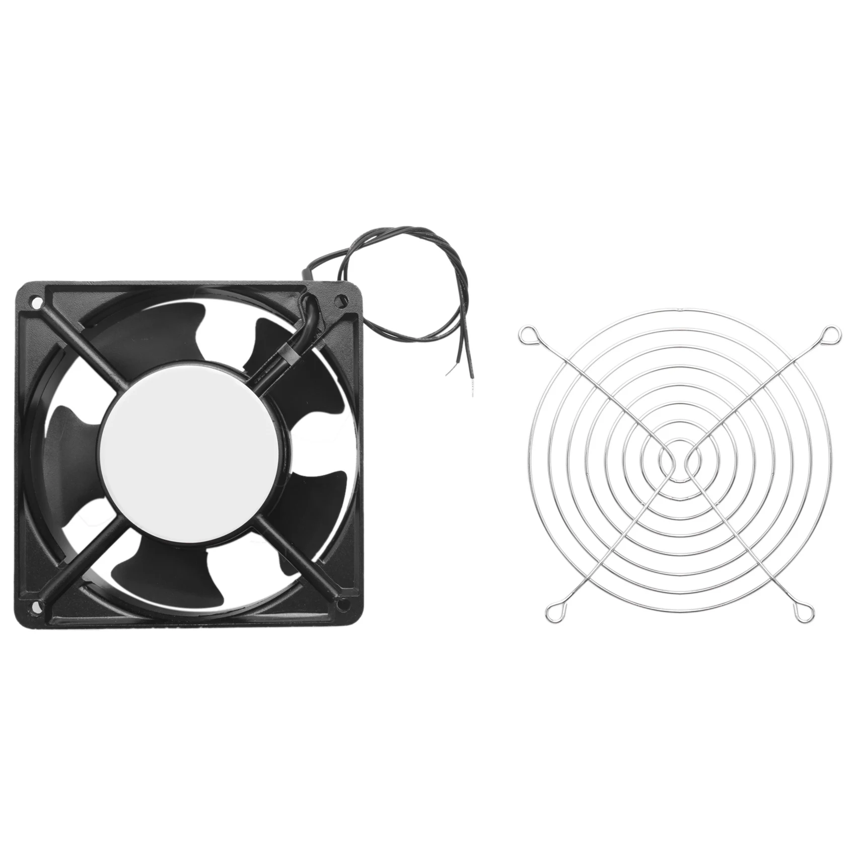 AC 220-240V 0.14A 120mmx120mm Metal Computer CPU Fan Black