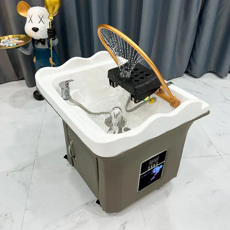 Professional Mobile Shampoo Basin Japanese Head Spa Spa Hair Wash Bed Shampoo Hairdresser Beauty Salon Furniture Luxury