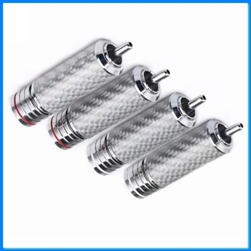 Fever Carbon Fiber -Plated Lotus Plug Large Aperture DIY Welding Signal Line Audio Line Terminal-DTB3