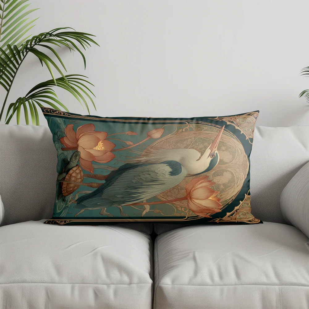 Home Decor Magical Floral Pattern Pillowcase Suitable For Sofa Bedroom Car Pillow Cover Cushion Rectangular Back Cushion