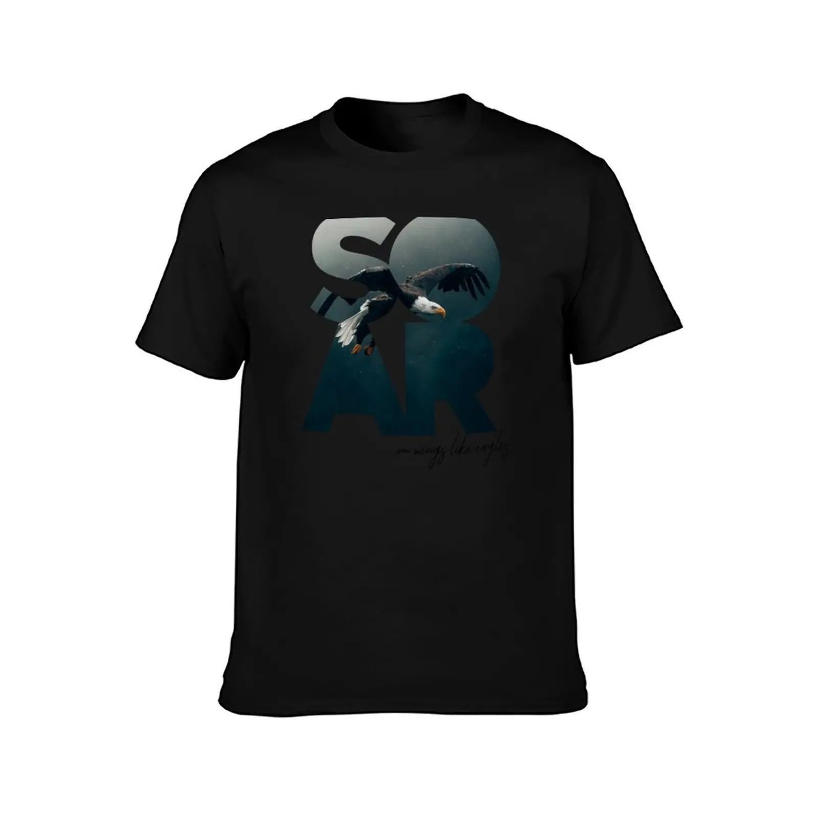 Soar on Wings Like Eagles T-Shirt, Summer Casual Cotton Tee, Oversized Streetwear Tops, Vintage Graphic Print, Unisex Men Women