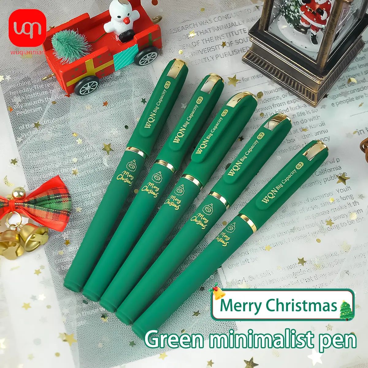 

WQN 3/6/12 Fashion Green Neutral Pen - 0.7mm Tip Bullet Head - Essential Writing Pen for Practice - Office and School Supplies