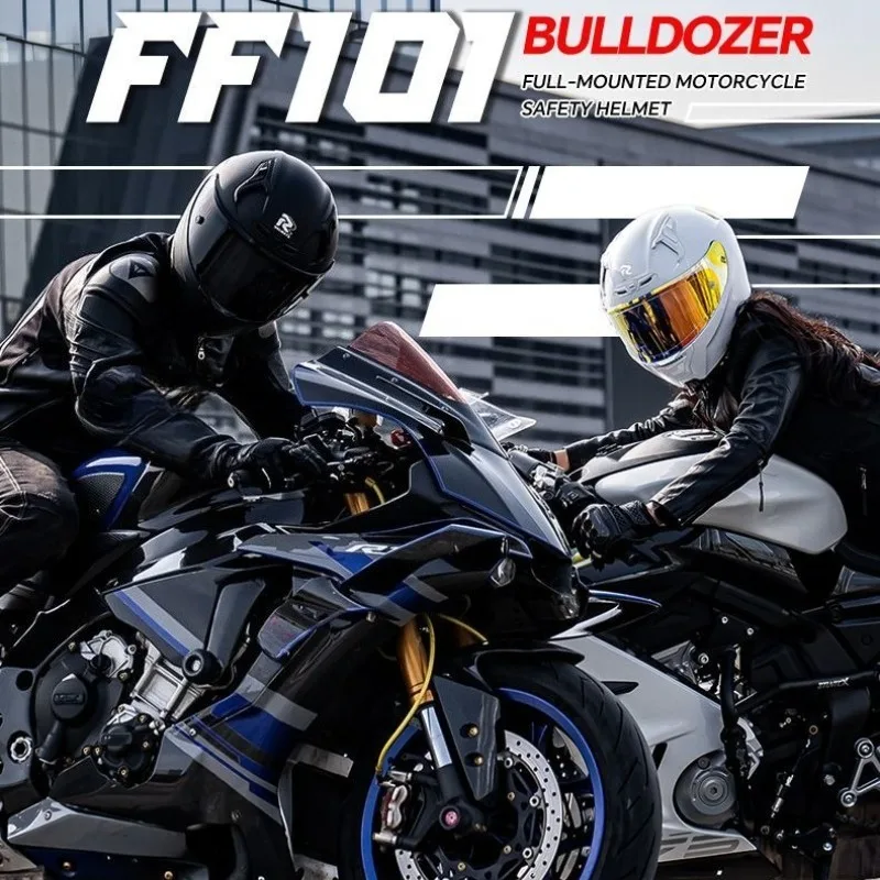 Motorcycle Riding Full Helmet Men and Women Helmet Cruise Large Tail Wing Four Seasons Personalized Imitation Race Anti-drop