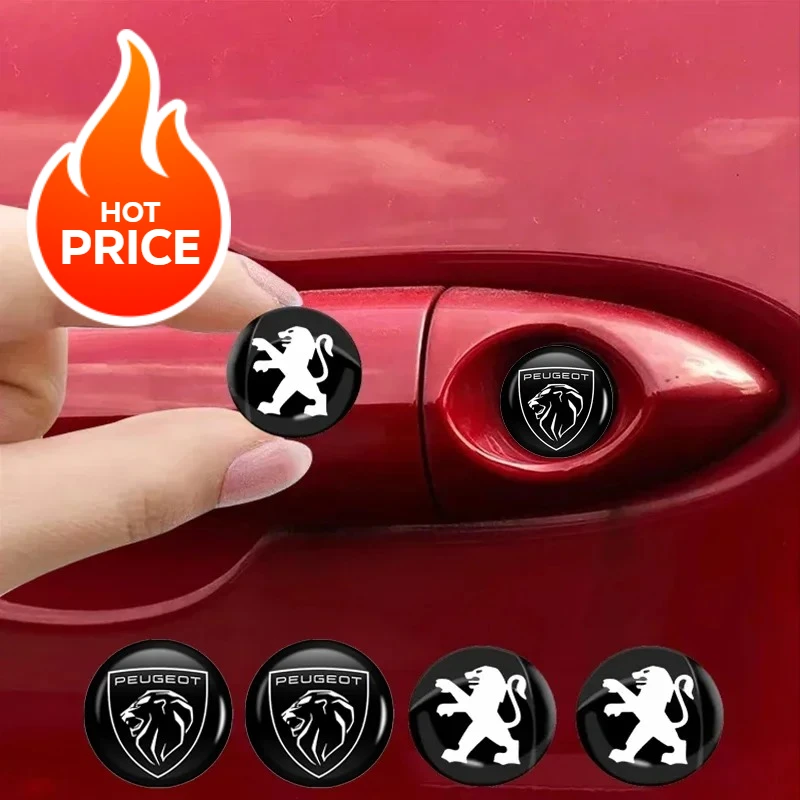 Pegatina de protección de cerradura de puerta de coche, pegatinas de cubierta de agujero de cerradura de puerta para Peugeot 3008 207 308 206 307 208 508 2008 5008 4008