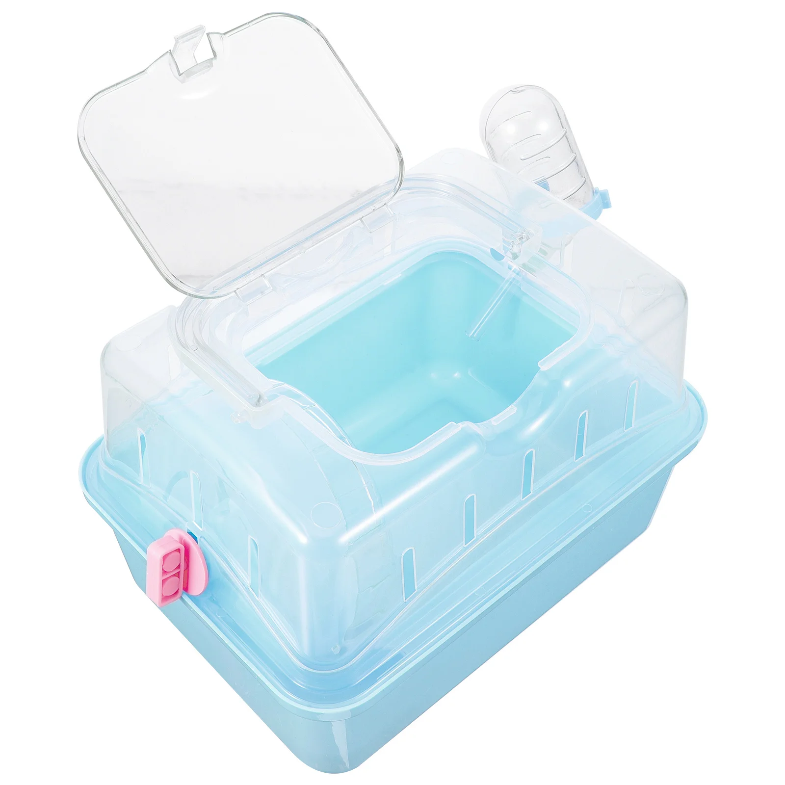 

Clear Hamster Travel Cage Strong Plastic Pet Carrier Box for Mice Guinea Pigs Rats Suitable for Outdoor and Indoor Use